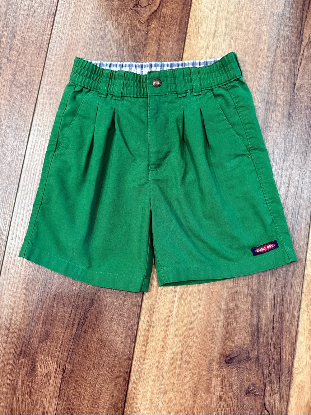 Vintage Bugle Boy Green Boys Size 4R Shorts